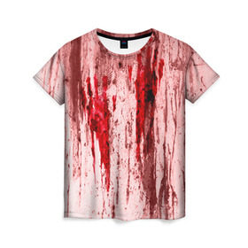 Женская футболка 3D с принтом Отпечаток в Тюмени, 100% полиэфир ( синтетическое хлопкоподобное полотно) | прямой крой, круглый вырез горловины, длина до линии бедер | halloween | helloween | кровь | ужас | хеллоин | хеллоуин | хелуин