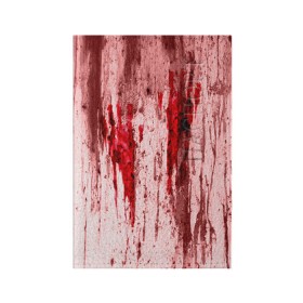Обложка для паспорта матовая кожа с принтом Отпечаток в Тюмени, натуральная матовая кожа | размер 19,3 х 13,7 см; прозрачные пластиковые крепления | halloween | helloween | кровь | ужас | хеллоин | хеллоуин | хелуин