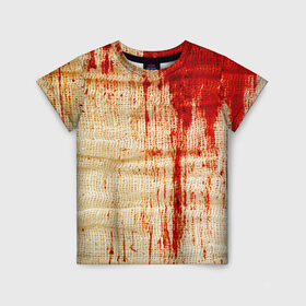 Детская футболка 3D с принтом Бинты 2 в Тюмени, 100% гипоаллергенный полиэфир | прямой крой, круглый вырез горловины, длина до линии бедер, чуть спущенное плечо, ткань немного тянется | halloween | helloween | кровь | ужас | хеллоин | хеллоуин | хелуин