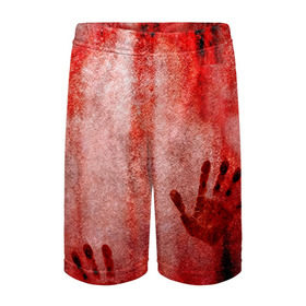 Детские спортивные шорты 3D с принтом Отпечатки 2 в Тюмени,  100% полиэстер
 | пояс оформлен широкой мягкой резинкой, ткань тянется
 | halloween | helloween | кровь | ужас | хеллоин | хеллоуин | хелуин