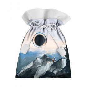 Подарочный 3D мешок с принтом Черная дыра в Тюмени, 100% полиэстер | Размер: 29*39 см | горы | закат | пейзаж | природа