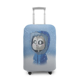 Чехол для чемодана 3D с принтом Sans в Тюмени, 86% полиэфир, 14% спандекс | двустороннее нанесение принта, прорези для ручек и колес | new year | sans | santa | undertale | зима | нг | новый год | санта | снег