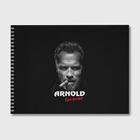 Альбом для рисования с принтом Arnold forever в Тюмени, 100% бумага
 | матовая бумага, плотность 200 мг. | актёр | арнольд шварценеггер | боевик | звезда | киногерой | супергерой | терминатор