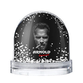 Снежный шар с принтом Arnold forever в Тюмени, Пластик | Изображение внутри шара печатается на глянцевой фотобумаге с двух сторон | актёр | арнольд шварценеггер | боевик | звезда | киногерой | супергерой | терминатор