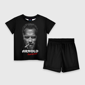 Детский костюм с шортами 3D с принтом Arnold forever в Тюмени,  |  | актёр | арнольд шварценеггер | боевик | звезда | киногерой | супергерой | терминатор