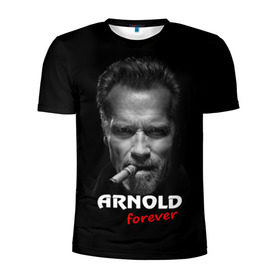 Мужская футболка 3D спортивная с принтом Arnold forever в Тюмени, 100% полиэстер с улучшенными характеристиками | приталенный силуэт, круглая горловина, широкие плечи, сужается к линии бедра | актёр | арнольд шварценеггер | боевик | звезда | киногерой | супергерой | терминатор