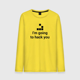 Мужской лонгслив хлопок с принтом I`m going to hack you в Тюмени, 100% хлопок |  | coder | hacker | it | programmer | хакер