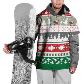 Накидка на куртку 3D с принтом Новогодний орнамент в Тюмени, 100% полиэстер |  | Тематика изображения на принте: дед мороз | елка | новогодний орнамент | подарок на новый год | праздник | снеговик | снежинки