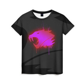Женская футболка 3D с принтом cs:go - iBUYPOWER (Black collection) в Тюмени, 100% полиэфир ( синтетическое хлопкоподобное полотно) | прямой крой, круглый вырез горловины, длина до линии бедер | 2014 | cs | csgo | ibuypower | katowice | го | кс
