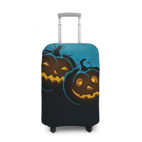 Чехол для чемодана 3D с принтом Halloween3 в Тюмени, 86% полиэфир, 14% спандекс | двустороннее нанесение принта, прорези для ручек и колес | 