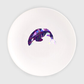 Тарелка с принтом Касатка в Тюмени, фарфор | диаметр - 210 мм
диаметр для нанесения принта - 120 мм | Тематика изображения на принте: геометрия | животные | касатка | полигонал | фауна