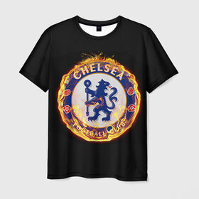 Мужская футболка 3D с принтом Chelsea в Тюмени, 100% полиэфир | прямой крой, круглый вырез горловины, длина до линии бедер | chelsea | football. | английская премьер лига | апл | футбол | челси