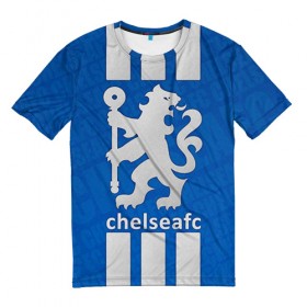 Мужская футболка 3D с принтом Chelsea в Тюмени, 100% полиэфир | прямой крой, круглый вырез горловины, длина до линии бедер | chelsea | football. | английская премьер лига | апл | футбол | челси