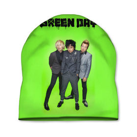 Шапка 3D с принтом Green Day в Тюмени, 100% полиэстер | универсальный размер, печать по всей поверхности изделия | 