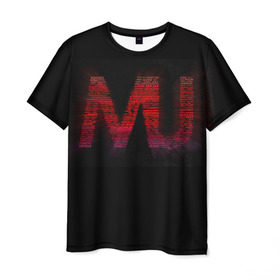 Мужская футболка 3D с принтом Manchester United team в Тюмени, 100% полиэфир | прямой крой, круглый вырез горловины, длина до линии бедер | manchester united