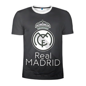 Мужская футболка 3D спортивная с принтом Real Madrid в Тюмени, 100% полиэстер с улучшенными характеристиками | приталенный силуэт, круглая горловина, широкие плечи, сужается к линии бедра | real madrid