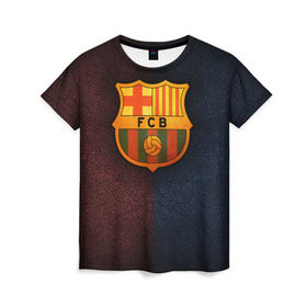 Женская футболка 3D с принтом Barcelona8 в Тюмени, 100% полиэфир ( синтетическое хлопкоподобное полотно) | прямой крой, круглый вырез горловины, длина до линии бедер | barcelona | football | барса | барселона | примера | футбол | чемпионат испании