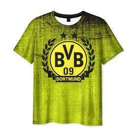 Мужская футболка 3D с принтом Borussia5 в Тюмени, 100% полиэфир | прямой крой, круглый вырез горловины, длина до линии бедер | borussia | bvb | football | боруссия | бундеслига | дортмунд | футбол | чемпионат германии