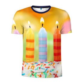 Мужская футболка 3D спортивная с принтом Цвета радости в Тюмени, 100% полиэстер с улучшенными характеристиками | приталенный силуэт, круглая горловина, широкие плечи, сужается к линии бедра | арт | новинки | огонь | подарок | радуга | яркие