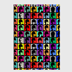 Скетчбук с принтом The Beatles art в Тюмени, 100% бумага
 | 48 листов, плотность листов — 100 г/м2, плотность картонной обложки — 250 г/м2. Листы скреплены сверху удобной пружинной спиралью | битлз
