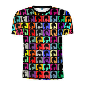 Мужская футболка 3D спортивная с принтом The Beatles art в Тюмени, 100% полиэстер с улучшенными характеристиками | приталенный силуэт, круглая горловина, широкие плечи, сужается к линии бедра | битлз