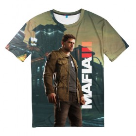 Мужская футболка 3D с принтом Mafia 3 в Тюмени, 100% полиэфир | прямой крой, круглый вырез горловины, длина до линии бедер | mafia | мафия