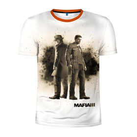 Мужская футболка 3D спортивная с принтом Mafia 3 в Тюмени, 100% полиэстер с улучшенными характеристиками | приталенный силуэт, круглая горловина, широкие плечи, сужается к линии бедра | Тематика изображения на принте: gta | mafia | гта | мафия
