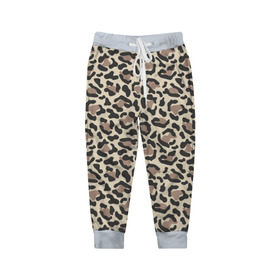 Детские брюки 3D с принтом Шкура леопарда 3 в Тюмени, 100% полиэстер | манжеты по низу, эластичный пояс регулируется шнурком, по бокам два кармана без застежек, внутренняя часть кармана из мелкой сетки | Тематика изображения на принте: африка | дикие | животные | леопард
