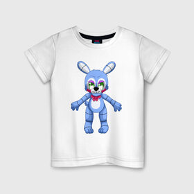 Детская футболка хлопок с принтом Bonnie в Тюмени, 100% хлопок | круглый вырез горловины, полуприлегающий силуэт, длина до линии бедер | bonnie | five nights at freddys | fnaf | фнаф