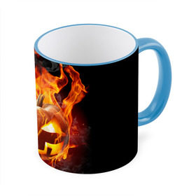 Кружка 3D с принтом Огненная стихия хэллоуин в Тюмени, керамика | ёмкость 330 мл | fire | luxury | premium | vip | vppdgryphon | огненная стихия | огонь | пожар | премиум | хэллоуин | эксклюзив