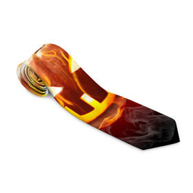 Галстук 3D с принтом Огненная стихия хэллоуин в Тюмени, 100% полиэстер | Длина 148 см; Плотность 150-180 г/м2 | fire | luxury | premium | vip | vppdgryphon | огненная стихия | огонь | пожар | премиум | хэллоуин | эксклюзив