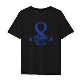 Мужская футболка хлопок Oversize с принтом Фрэнк Лэмпард в Тюмени, 100% хлопок | свободный крой, круглый ворот, “спинка” длиннее передней части | frank lanpard | фрэнк лэмпард | челси