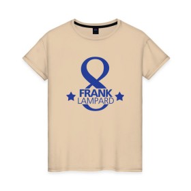 Женская футболка хлопок с принтом Фрэнк Лэмпард в Тюмени, 100% хлопок | прямой крой, круглый вырез горловины, длина до линии бедер, слегка спущенное плечо | frank lanpard | фрэнк лэмпард | челси