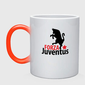 Кружка хамелеон с принтом Forza Juventus в Тюмени, керамика | меняет цвет при нагревании, емкость 330 мл | Тематика изображения на принте: juventus | ювентус