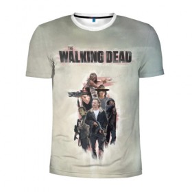 Мужская футболка 3D спортивная с принтом Walking Dead в Тюмени, 100% полиэстер с улучшенными характеристиками | приталенный силуэт, круглая горловина, широкие плечи, сужается к линии бедра | walking dead | zombie | зомби | ходячие мертвецы