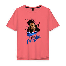 Мужская футболка хлопок Oversize с принтом Didier_Drogba в Тюмени, 100% хлопок | свободный крой, круглый ворот, “спинка” длиннее передней части | дидье дрогба | челси