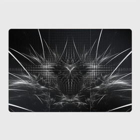 Магнитный плакат 3Х2 с принтом Узор на черном в Тюмени, Полимерный материал с магнитным слоем | 6 деталей размером 9*9 см | абстракция | линии | объем | стиль | узор | цвет | черный