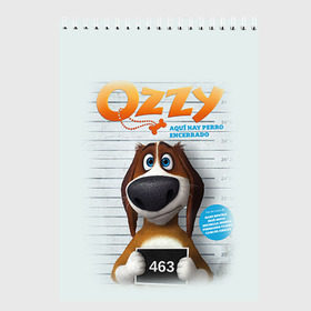 Скетчбук с принтом Ozzy в Тюмени, 100% бумага
 | 48 листов, плотность листов — 100 г/м2, плотность картонной обложки — 250 г/м2. Листы скреплены сверху удобной пружинной спиралью | dog | fast furry | бигль | большой собачий побег | мартин | мультфильм | оззи | побег | свободу разношерстным | собака