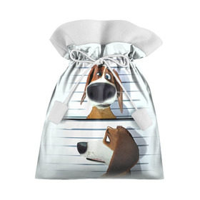Подарочный 3D мешок с принтом Разыскивается пёс в Тюмени, 100% полиэстер | Размер: 29*39 см | Тематика изображения на принте: dog | fast furry | бигль | большой собачий побег | мартин | мультфильм | оззи | побег | свободу разношерстным | собака