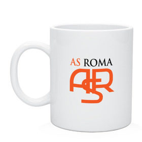 Кружка с принтом AS Roma в Тюмени, керамика | объем — 330 мл, диаметр — 80 мм. Принт наносится на бока кружки, можно сделать два разных изображения | фк рома