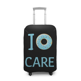 Чехол для чемодана 3D с принтом Donut care в Тюмени, 86% полиэфир, 14% спандекс | двустороннее нанесение принта, прорези для ручек и колес | simpsons