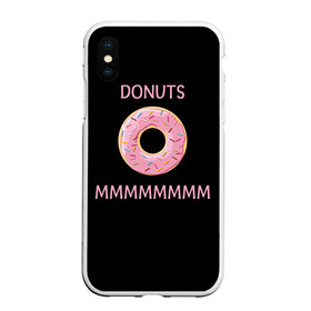 Чехол для iPhone XS Max матовый с принтом Donuts в Тюмени, Силикон | Область печати: задняя сторона чехла, без боковых панелей | simpsons
