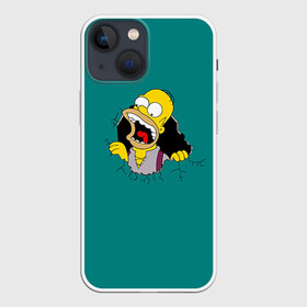 Чехол для iPhone 13 mini с принтом Alien Homer в Тюмени,  |  | Тематика изображения на принте: simpsons