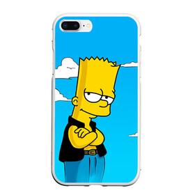 Чехол для iPhone 7Plus/8 Plus матовый с принтом Барт Симпсон в Тюмени, Силикон | Область печати: задняя сторона чехла, без боковых панелей | simpsons