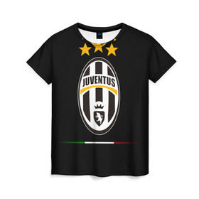 Женская футболка 3D с принтом Juventus1 в Тюмени, 100% полиэфир ( синтетическое хлопкоподобное полотно) | прямой крой, круглый вырез горловины, длина до линии бедер | football | juve | juventus | seria a | бьянконери | серия а | футбол | чемпионат италии | юве | ювентус