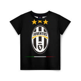 Детская футболка 3D с принтом Juventus1 в Тюмени, 100% гипоаллергенный полиэфир | прямой крой, круглый вырез горловины, длина до линии бедер, чуть спущенное плечо, ткань немного тянется | football | juve | juventus | seria a | бьянконери | серия а | футбол | чемпионат италии | юве | ювентус