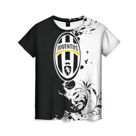 Женская футболка 3D с принтом Juventus4 в Тюмени, 100% полиэфир ( синтетическое хлопкоподобное полотно) | прямой крой, круглый вырез горловины, длина до линии бедер | football | juve | juventus | seria a | бьянконери | серия а | футбол | чемпионат италии | юве | ювентус