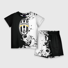 Детский костюм с шортами 3D с принтом Juventus4 в Тюмени,  |  | football | juve | juventus | seria a | бьянконери | серия а | футбол | чемпионат италии | юве | ювентус