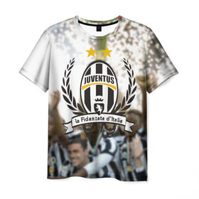Мужская футболка 3D с принтом Juventus5 в Тюмени, 100% полиэфир | прямой крой, круглый вырез горловины, длина до линии бедер | football | juve | juventus | seria a | бьянконери | серия а | футбол | чемпионат италии | юве | ювентус