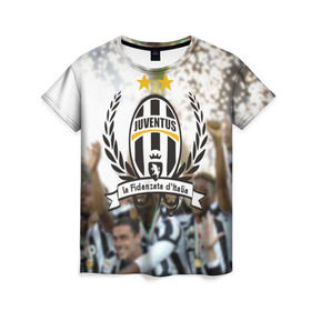 Женская футболка 3D с принтом Juventus5 в Тюмени, 100% полиэфир ( синтетическое хлопкоподобное полотно) | прямой крой, круглый вырез горловины, длина до линии бедер | football | juve | juventus | seria a | бьянконери | серия а | футбол | чемпионат италии | юве | ювентус